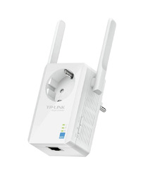Repeater TP-Link TL-WA860RE, 300Mbps Wireless N Wall Plugged Range Extender with AC Passthrough, QCA(Atheros), 2T2R, 2.4GHz, 802.11n/g/b, Ranger Extender button, Range extender mode, with 2 fixed Antennas