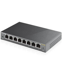 TP-Link TL-SG108E 8-Port Gigabit Easy Smart Switch, 8 x 10/100/1000Mbps RJ45 ports, MTU/Port/Tag-based VLAN, QoS, IGMP Snooping, Port Mirroring, Loop Prevention, Cable Diagnostics, Storm Control, metal casing, Green Technology