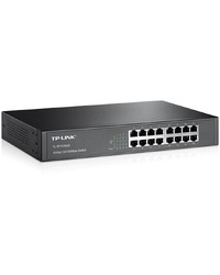 Switch TP-LINK TL-SF1016DS 16-port 10/100M Switch, 16 10/100M RJ45 ports, 1U 13-inch rack-mountable steel case