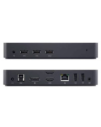 Dell USB 3.0 Ultra HD Triple Video Docking Station D3100, 4x USB 3.0, 2x USB 2.0, 2x HDMI, 1x DP, 1x RJ 45 GbE, 1x Audio/ Headphone, 1x Audion Out