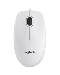 LOGITECH B100 Corded Mouse - WHITE - USB - B2B