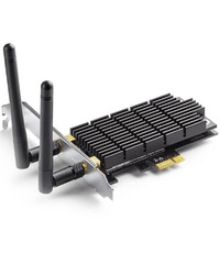 TP-LINK AC1300 Wi-Fi PCI Express Adapter, Broadcom, 2T2R, 867Mbps at 5GHz + 400Mbps at 2.4GHz, 802.11ac/a/b/g/n, Beamforming,2 detachable antennas