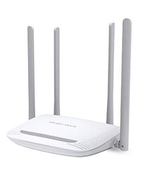 Mercusys 300Mbps Enhanced Wireless N Router, 4x10/100Mbps LAN ports, 1x10/100Mbps WAN port, 4 x 5dBi fixed omni directional antennas, WDS bridge, 2.4GHz guest network