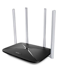 Mercusys AC1200 Dual Band Wireless Router 802.11ac, 4x10/100Mbps LAN ports, 1x10/100Mbps WAN port, 4 x 5dBi omni directional antennas, WDS bridge, 2.4GHz guest network