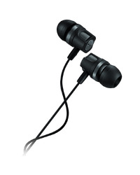 CANYON Stereo earphones with microphone, 1.2M, dark gray