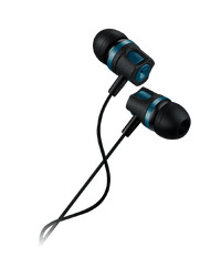 CANYON Stereo earphones with microphone, 1.2M, green