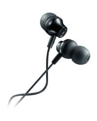 CANYON Stereo earphones with microphone, metallic shell, 1.2M, dark gray