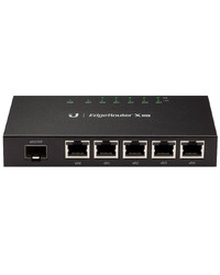 UBIQUITI EdgeRouter X SFP; (5) GbE RJ45 ports with 24V passive PoE; (1) SFP port; 50W total PoE availability.