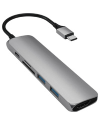 SATECHI Type-C Slim Multiport Adapter V2 Space Gray