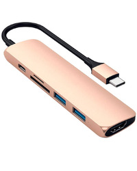 Satechi Type-C Slim Multimedia Adapter V2 - Gold