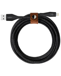 BELKIN DuraTek Plus Lightning to USB-A Cable with Strap, 1.2m, Black