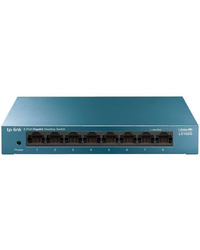 TP-Link LiteWave 8-Port Gigabit Desktop Switch, 8 Gigabit RJ45 Ports, Desktop Steel Case, Wall Mount, Green Ethernet technology