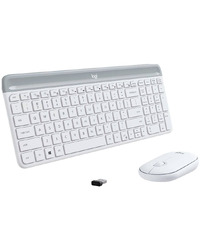 LOGITECH Slim Wireless Keyboard and Mouse Combo MK470-OFFWHITE- Croatian