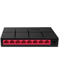 Mercusys MS108G 8-Port 10/100/1000 Mbps Desktop Switch, 8 x 10/100/1000 Mbps RJ-45 ports with auto MDI/MDIX supported, compact design, Plug and Play, Green Ethernet, Plastic Case
