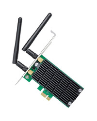 AC1200 Wi-Fi PCI Express Adapter, 867Mbps at 5GHz + 300Mbps at 2.4GHz, Beamforming, 2X2 MIMO, Heat Sink, Two detachable antennas