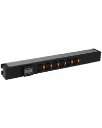Legrand PDU 19'' 6 C13 outlets with ammeter, with cord locking system, connection on terminal block, 1U aluminium profile