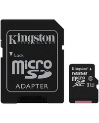Kingston 128GB micSDXC Canvas Select Plus 100R A1 C10 Card + ADP