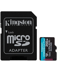 Kingston 256GB microSDXC Canvas Go Plus 170R A2 U3 V30 Card + ADP