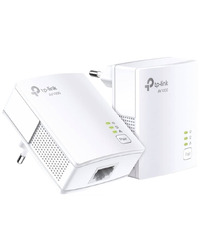TP-Link AV1000 Powerline Starter Kit, Broadcom, 1 Gigabit Port, 1000Mbps Powerline, HomePlug AV, New PLC Utility,Twin Pack, Patented Power - Saving Mode - automatically reduces power consumption by up to 85%
