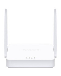 Mercusys 300Mbps Multi-Mode Wireless N Router, 2× Fixed External Antennas, 2× 10/100 Mbps LAN Ports, 1× 10/100 Mbps WAN Port, FEATURE: Access Point Mode, WPS/Reset Button, IPTV, IPv6, Beamforming, MU-MIMO, Parental Controls, Guest Network