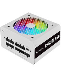 CORSAIR CX Series, CX750F 750W 80+ Bronze Fully Modular PSU, RGB, White
