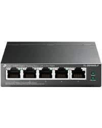TP-Link TL-SG1005LP 5-Port Gigabit Unmanaged Switch with 4-Port PoE+, 802.3af/at PoE+, PoE budget 40W, 802.1p/DSCP QoS for Traffic Prioritization, Intelligent Power Management, IGMP Snooping, durable metal casing, desktop mount