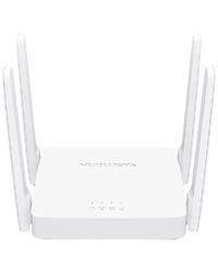 Mercusys AC10 AC1200 Wireless Dual Band Router, 300 Mbps at 2.4 GHz + 867 Mbps at 5 GHz, 4 × 5 dBi Fixed External Antennas, 2× 10/100 Mbps LAN Ports, 1× 10/100 Mbps WAN Port, Access Point Mode, Beamforming, MU-MIMO, Parental Controls, Guest