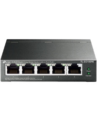 5-Port Gigabit Easy Smart Switch with 4-Port PoE+, metal case, desktop mount, PoE budget 65W, support 802.1q VLAN, QoS, Port Isolation, Loop Prevention, IGMP, PoE Extend mode, easy management via Web UI and Easy Smart Utility.