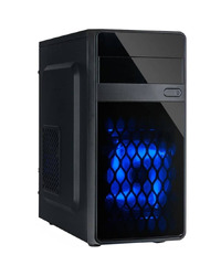 Chassis INTER-TECH MA-01 Micro ATX, 1xUSB3.0, 2xUSB2.0, HD audio, 1x 120mm serial blue LED, PSU 500W SL500, Black