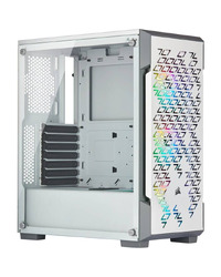 Corsair iCUE 220T RGB Airflow Tempered Glass Mid-Tower Smart Case, White