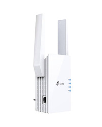 TP-Link RE605X AX1800 Wi-Fi 6 Range Extender,574 Mbps at 2.4 GHz + 1201 Mbps at 5 GHz,2 × External Antennas, 1 × Gigabit Port, Broadcom 1.5GHz Quad-Core CPU,Wall Plugged,Tether App,WPS,Intelligent Signal Light,RE/AP Mode, OneMesh,Beamforming,MU-MIMO