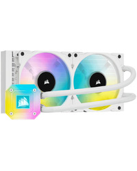 CORSAIR iCUE H100i ELITE CAPELLIX Liquid CPU Cooler, 240mm Radiator, Dual 120mm ML RGB PWM Fans, Intel: LGA1700 (with separate bracket)/LGA1200/LGA115X/LGA20XX, AMD: AM5/AM4/sTRX4/sTR4, 5Y warranty, white
