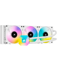 CORSAIR iCUE H150i ELITE CAPELLIX Liquid CPU Cooler, 360mm Radiator, Triple 120mm ML RGB PWM Fans, Intel: LGA1700 (with separate bracket)/LGA1200/LGA115X/LGA20XX, AMD: AM5/AM4/sTRX4/sTR4, 5Y warranty, white