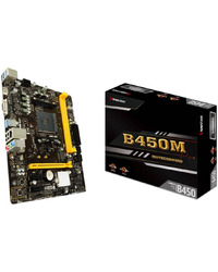 BIOSTAR MB B450 AM4 2 x DDR4 DIMM 1 x M.2 4 x SATA III 1 x HDMI Port 1 x VGA Port 1 x LAN Port Micro ATX