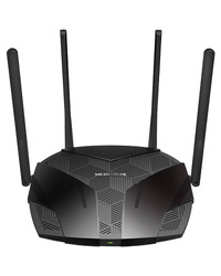 Mercusys MR70X AX1800 Dual-Band WiFi 6 Router, 574 Mbps at 2.4 GHz + 1201 Mbps at 5 GHz,  4× Fixed External Antennas, 3× Gigabit LAN Ports, 1× Gigabit WAN Port, 1024-QAM, OFDMA, Router/Access Point Mode, MU-MIMO, WPA3, TWT, BSS Color