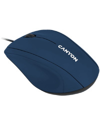 CANYON M-05, Wired Optical Mouse with 3 keys, DPI 1000 With 1.5M USB cable,Blue,size72*108*40mm weight:0.077kg