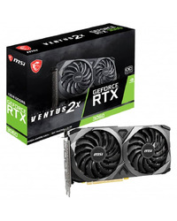 MSI Video Card Nvidia RTX 3060 VENTUS 2X 12G OC (RTX 3060, 12GB GDDR6, 192-bit, GPU 1680MHz (Boost 1807MHz), RAY TRACING, 2xFan, PCIe 4.0, 1xHDMI 2.1, 3xDP v.1.4, 8 pin, 170W) Low Hash Rate!