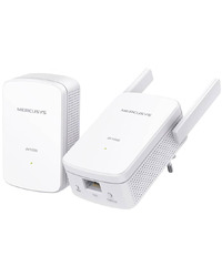 Mercusys MP510 KIT AV1000 Gigabit Powerline N300 Wi-Fi KIT (1× MP510 + 1× MP500) 300 Mbps at 2.4 GHz, 1000 Mbps Powerline,Broadcom CPU, 1× Gigabit Port, 2× Fixed External Antennas, Wall Plugged, HomePlug AV2,Plug and Play, One-Touch Wi-Fi Config.