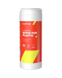CANYON CCL12, Plastic Cleaning Wipes, Non-woven wipes impregnated with a special cleaning composition, with antistatic and disinfectant effects, 100 wipes, 80x80x186mm, 0.258kg