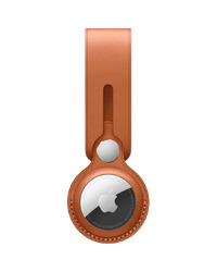 AirTag Leather Loop - Saddle Brown