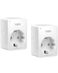 TP-Link Tapo P100(2-pack) Mini Smart Wi-Fi Socket, 220-240 V, 50/60 Hz, Max Load 10 A, 1200W, , 2.4 GHz Wi-Fi, Bluetooth 4.2 (onboarding only), 802.11 b/g/n, Amazon Certified for Humans (FFS), Voice Control (works with Amazon Alexa and Google As.)