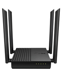 TP-Link Archer C64 AC1200 Wireless MU-MIMO WiFi Router, 4 x G LAN, 1 x G WAN, 400 Mbps (2.4 GHz) + 867 Mbps (5 GHz) 802.11ac Wave2 WiFi, MU-MIMO, Beamforming, AP mode, WPA3, 4 x external antennas, 1.2 GHz CPU, Tether App, Smart Connect
