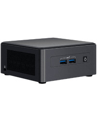 Intel NUC 11 Pro Kit NUC11TNHi3: Intel Core i3-1115G4, Intel UHD Graphics, Dual HDMI 2.0b w/HDMI CEC, Dual DP 1.4a via Type C, Front: 2xUSB 3.2 Rear: 2xUSB 4 (type C), 1xUSB 3.2, 1xUSB 2.0 Internal: 1xUSB 3.2 on m.2 22x42 (pins), 2xUSB 2.0 (headers), no cord, single pack