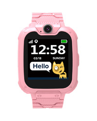 CANYON Tommy KW-31, Kids smartwatch, 1.54 inch colorful screen, Camera 0.3MP, Mirco SIM card, 32+32MB, GSM(850/900/1800/1900MHz), 7 games inside, 380mAh battery, compatibility with iOS and android, red, host: 54*42.6*13.6mm, strap: 230*20mm, 45g