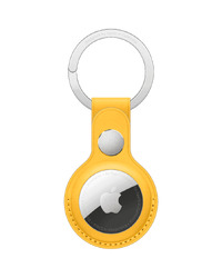 AirTag Leather Key Ring - Meyer Lemon (AirTag not included)