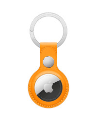 AirTag Leather Key Ring - California Poppy (AirTag not included)