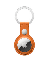 AirTag Leather Key Ring - Golden Brown (AirTag not included)