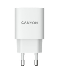 CANYON H-20-04, PD 20W/QC3.0 18W WALL Charger with 1-USB A+ 1-USB-C   Input: 100V-240V, Output: 1 port charge: USB-C:PD 20W (5V3A/9V2.22A/12V1.67A) , USB-A:QC3.0 18W (5V3A/9V2.0A/12V1.5A), 2 port charge: common charge,  total 5V, 3A, Eu plug  , Over- Voltage
