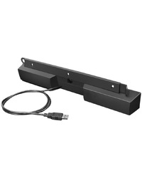 Lenovo Soundbar, 2 x 1.25 W, Wired via USB, Supported ThinkVision Monitors with USB Port, Volume +/-, Mute, Black
