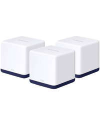 Mercusys Halo H50G(3-pack) 1900Mbps Whole Home Mesh Wi-Fi System,600Mbps at 2.4GHz,1300Mbps at 5GHz,3 Gigabit Ports,2 internal antennas,One Unified Network,Seamless Roaming,MU-MIMO,Easy Pair,Parental Controls,IPv6,Beamforming,Mercusys App